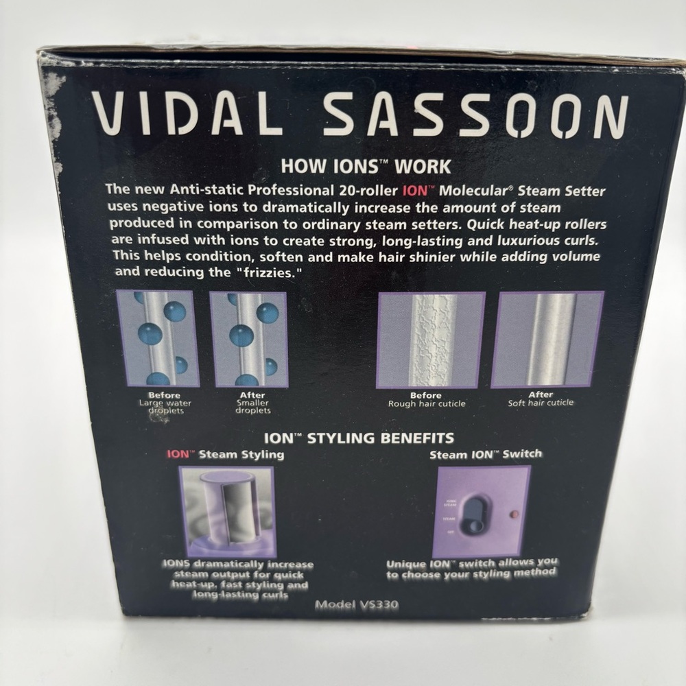 New Vidal Sassoon Hair Rollers 20-Roller Steam Setter Ionic Technology - Picture 2 of 7